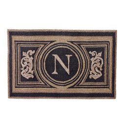 Wingate Monogrammed Door Mat - Indigo, 24" x 39", D - Frontgate