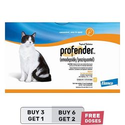 Profender Allwormer Medium Cats (0.70 Ml) 5.5-11 Lbs 3 + 1 Dose Free