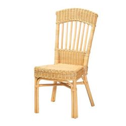 Barito Modern Bohemian Natural Brown Rattan Dining Chair by Baxton Studio in Natural Brown