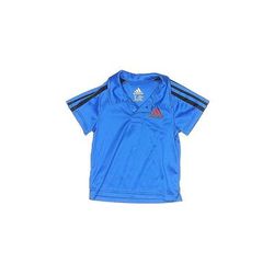 Adidas Short Sleeve Polo Shirt: Blue Tops - Size 9 Month