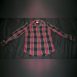 J. Crew Tops | J. Crew | Red, Gold, Green, Black Plaid Button Down | Size Xs | Color: Black/Red | Size: Xs