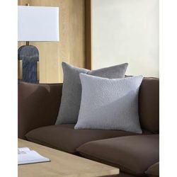 Tevin 22" Square Modern Light Gray Throw Pillow - Boutique Rugs