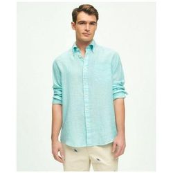 Brooks Brothers Men's Irish Linen Sport Shirt | Marine Blue | Size XS