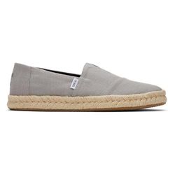 TOMS Men's Grey Alpargata Recycled Cotton Espadrille Rope Sole Shoes, Size 11