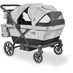Larktale Caravan Coupe Quad (4 Seater) Stroller Wagon - Gray / Black