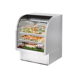 True TCGG-36-S-HC-LD 36 1/4" Full Service Deli Case w/ Curved Glass - 3 Levels, Stainless Steel, 115v, Silver | True Refrigeration