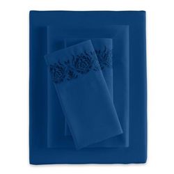 Amelia Sheet Set by BrylaneHome in Navy (Size FULL)