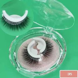 1 Pair Reusable Self-adhesive False Eyelashes 3d Faux Mink Lashes Glue-free Eyelash Extension 3 Seconds To Wear No Glue Needed Lashes