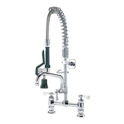 Krowne 18-606L 24 7/8"H Deck Mount Pre Rinse Faucet - 1.2 GPM, Base with Nozzle, Stainless Steel