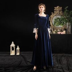 Abito Rococò Barocco Vittoriano Lunghezza al pavimento Vestito Costume da festa Mascherata Taglie Forti Pizzo Abito da ballo Piazza Costume Per donna Reale Feste Halloween Festa Sera Adulti Vestito