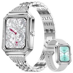 lige bw0546 smartwatch 1,69 pollici smartwatch fitness orologio da corsa bluetooth ecg ppg contapassi promemoria chiamata compatibile con android ios donna impermeabile messaggio promemoria