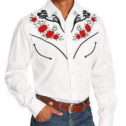 Classico Retrò Vintage Blusa / Camicia Cowboy del West 3D Costume Per uomo Mascherata Abbigliamento Quotidiano Addio al Nubilato Adulti Camicia
