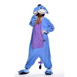 Costume di Carnevale 2026 Pigiama Kigurumi Costume di fantasia Pigiami e camicie da notte Fantasia animale Cartone animato Asino Caldo Pigiama Costume Divertente Adulti Unisex Uomini e Donne Natale