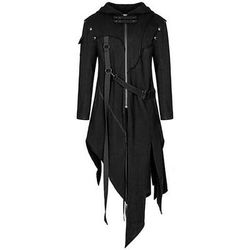 Punk Gotico Medievale Cappotto Costume da festa Giacca Cavaliere Costume Per uomo Costume di Carnevale Halloween Carnevale martedì grasso Performance Adulti Cappotto Autunno