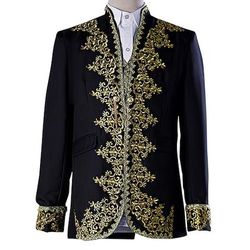 Completi Blazer Giacca da circo Principe Vittoriano Giacca Napoleone Adulti Per uomo Halloween Capodanno Mascherata Abbigliamento da sera Festa / Sera Giubileo di platino della Regina 2022 Vestirsi
