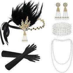 Anni 1920 Il grande Gatsby Abiti Costume Halloween Addio al Nubilato Festival Adulti Guanti Altri Accessori Collana