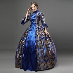 Rococò Vittoriano Abito da cocktail Lunghezza lunga Vestito Costume da festa Mascherata Taglie Forti Normale A poeta Taglie Forti Abito da ballo Costume Per donna Reale Balli di fine anno Feste