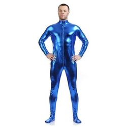 Costume di Carnevale Tuta Intera Tute Zentai Lucide Costume Cosplay Tuta di pelle Tinta unita Sesso Costume Sexy Per uomo Per donna Costume per Halloween Adulti