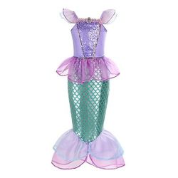 Sirena Coda da Sirena Ariel Aqua Princess Vestito Costume per festa a tema Cosplay for Ragazze Bambini Halloween Carnevale Settimana del libro
