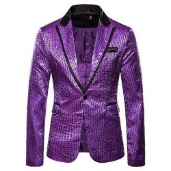Disco Anni '80 Completi Blazer Blazer con Colletto a Revers Risvolto a punta Normale Disco Paillettes Costume Per uomo Halloween Mascherata Feste Club Parata dell'Orgoglio Adulti Cappotto