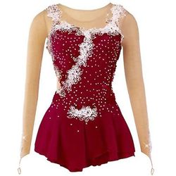 Vestito da pattinaggio artistico Per donna Da ragazza Pattinaggio sul ghiaccio Vestiti Completi Giallo Chiaro Rosa baby Lilla Floreale Retato Elastene Di pizzo Elevata elasticità Addestramento