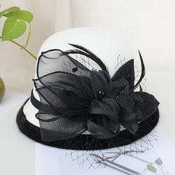 Anni 1950 Retrò Vintage Cappello Costume Per donna San Valentino Derby Ascot Festival delle corse di cavalli Adulti Cappello