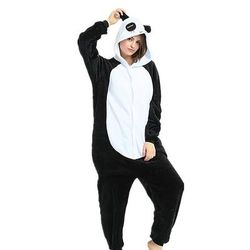 Pigiama Kigurumi Costume di fantasia Costume tutina Fantasia animale Panda Cartone animato Caldo Costume Divertente Comodo Adulti Unisex Uomini e Donne Halloween Carnevale Capodanno Feste Performance