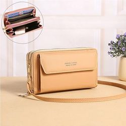 Per donna Borsa a tracolla Borsa a spalla Portafoglio Borsa per cellulare Pelle PU Ufficio Shopping Quotidiano Cerniera Regolabile Durevole Tinta unica Lettera Tessuto almond Marrone chiaro Nero