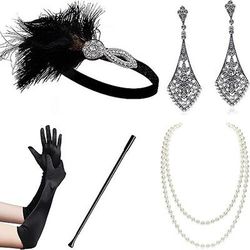 Anni 1920 Il grande Gatsby Abiti Invitato al matrimonio Costume Halloween Balli di fine anno Halloween Ricevimento di nozze Adulti Guanti Altri Accessori Collana