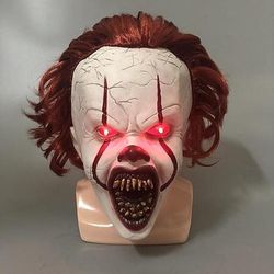 Pennywise Pagliaccio Assassino Halloween Maschera esso Orrore Costume Spaventoso Adulti Unisex Halloween Carnevale martedì grasso Costumi di Halloween facili Vestirsi