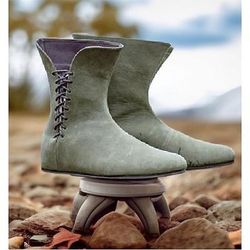 Vintage Medievale Rinascimento Scarpe Stivali jazz piatti Scarpe da Ballo Pirata Cavaliere Vichingo Ranger Elfico Tiro con l'arco Tinta unita Costume Per uomo Unisex Celtico Costumi da pirata Fantasia