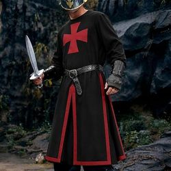 Retrò Vintage Medievale 17° secolo Mascherata Tunica Cavaliere Vichingo Crociato Costume Per uomo Vichingo Fantasia Mascherata Festa / Sera Adulti Body / Tutina