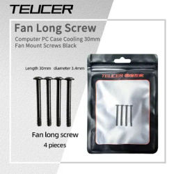 TEUCER 20pcs Case Fan Long Screws Water Cooler Fan Extension Fixing Screws Computer Case Front Panel Bottom Fan Long Screws