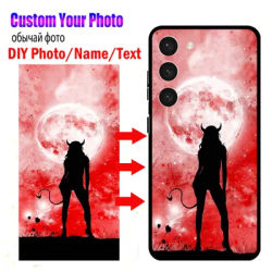 Custom Personalized Case For Samsung Galaxy S23 Plus S24 Ultra Silicone Cover DIY Design Photo Picture Etui S24 Phone Glass Case