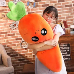 40-100cm Cartoon Plant Smile Carrot Plush Cute Simulation Vegetable Pillow Dolls Stuffed Soft Toys Gift