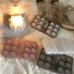 6 Pairs Large Contact Lens Storage Box Portable Travel Contact Lens Case For Makeup Beauty Pupil Box Tweezer Stick Container
