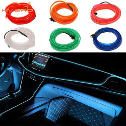 1M/2M/3M/5M Car Interior Led lampada decorativa EL cablaggio striscia al Neon per Auto fai da te