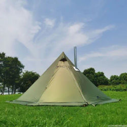 Pyramid Tent With Snow Skirt Ultralight Outdoor Camping With A Chimney Hole For Cooking Travel Backpacking Tent