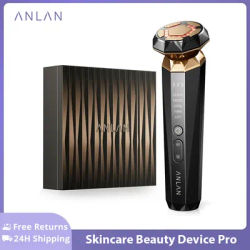 ANLAN Multifunction Skincare Device Pro 18K Gold Face Radio Frequency With Hot Cold EMS Facial Lifting Beauty Skin Care Massager