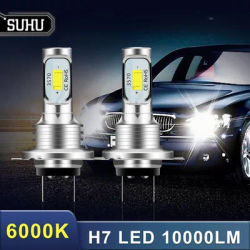 SUHU 2 pz H7 LED Kit faro 80W 10000LM Hi o Lo Beam lampadine 6000K bianco IP 68 impermeabile Canbus