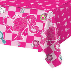 Pink Theme Party Tablecloth Princess Wedding Birthday Party Decoration Kids Girl Baby Shower Table Cover 1st Birthday Supplies