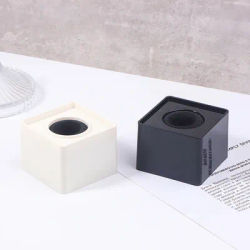 1Pc Square Microphone Flag Mic Station Cube Interview Box Holder Reporter Decor Flags News Accessories