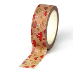 NEW 1PC 10M Decorative Plants Vintage Mushrooms Washi Tape for Gift Wrapping Planner Masking Tape Cute Stationery