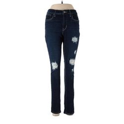 Levi Strauss Signature Jeans - Mid/Reg Rise: Blue Bottoms - Women's Size 30