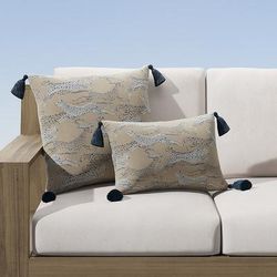 Leopard Leap Indoor/Outdoor Pillow - Vanilla, 13" x 20" Lumbar Vanilla - Frontgate