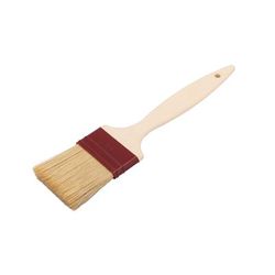 Matfer Bourgeat 116014 1 1/2" Flat Pastry Brush - Natural Bristles, Plastic Handle