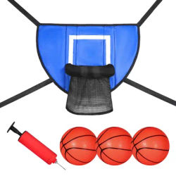 Mini Basketball Hoop for Trampoline with Enclosure Universal Basketball Rack