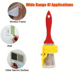 1pc Edging Color Separation Paint Brush, Portable And Durable Lightweight Cleaning Brush, Tough, Painting Brush With Wooden Handle, Diy Tool For Framing Walls Ceiling Edge Decoration
