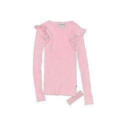 Little Bum Bums Pullover Sweater: Pink Solid Tops - Size 4Toddler