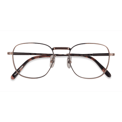 Unisex s square Brown Titanium Prescription eyeglasses - Eyebuydirect s Ray-Ban RB8258V Frank